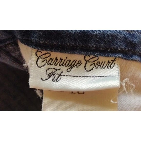 Carriage Court Jeans Womens 16 Straight Leg Pleated Front Striped Vintage - Picture 6 of 11